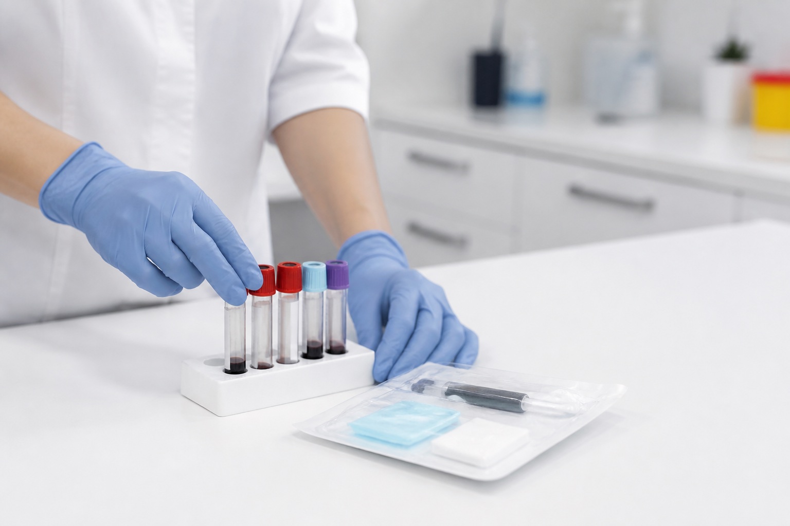 Laboratory sample preparation at a medical clinic